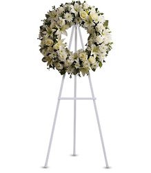 Serenity Wreath from Clifford's where roses are our specialty